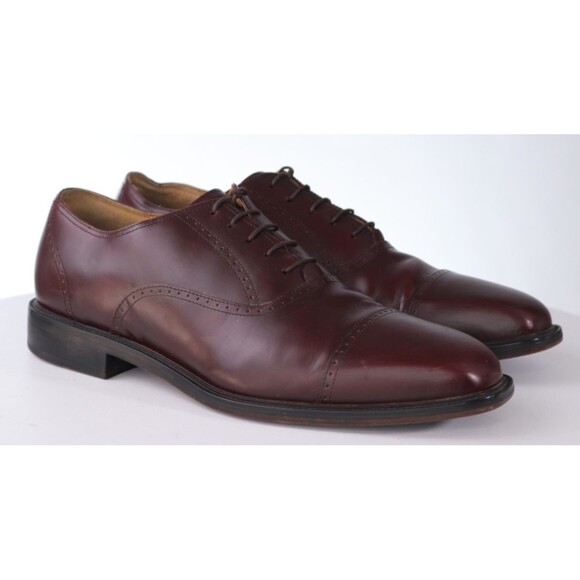 Rockport Waitsfield Men Cap Toe Dress Shoes Sz 11.5 M Leather Cordovan Burgundy main image 7